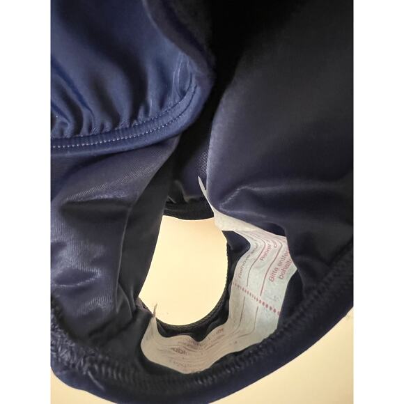 NEW NWT Land's End Navy 12 Swimsuit Tummy Control Scoop Neck Sporty One Piece - Picture 4 of 7